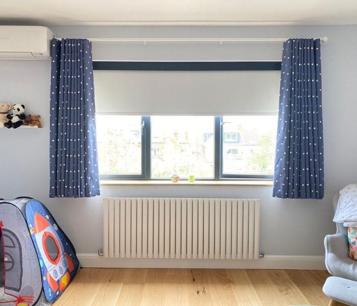 blue color kids room curtains online