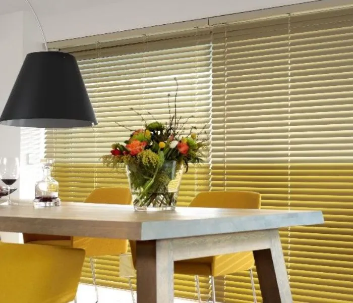 light yellow color venetian blinds in Dubai