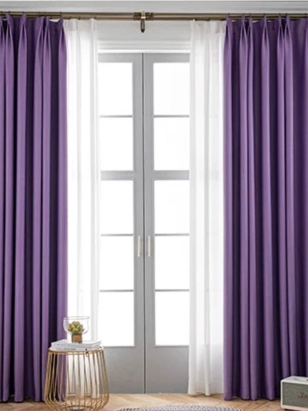 purple color blackout curtain in UAE