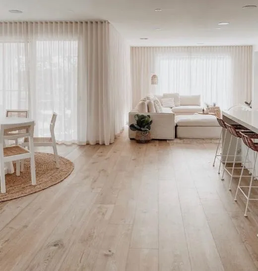 sheer curtains in living room