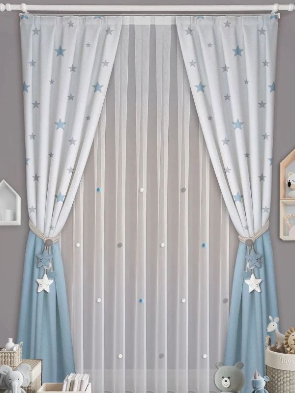 star print curtains for kids room