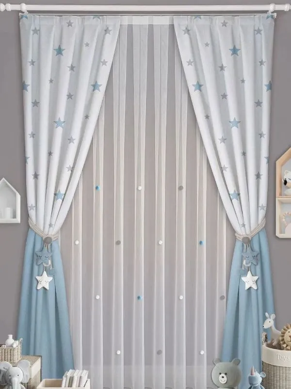 star print curtains for kids room