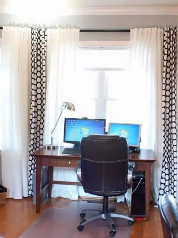 stylish white color office curtains