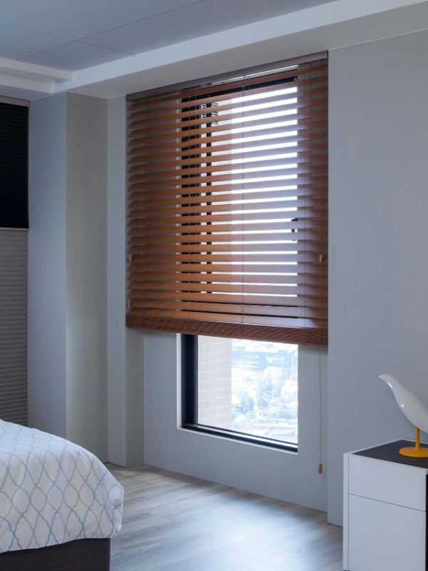 wooden blinds Dubai for bedroom