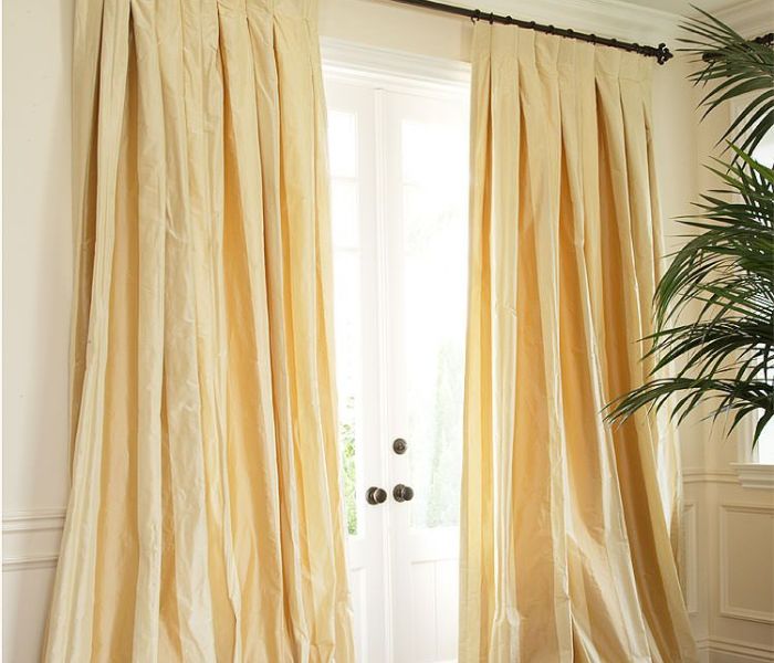 yellow silk curtains in UAE