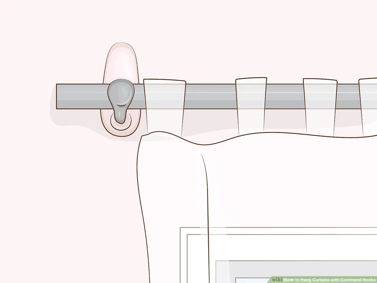 curtains hung with Adhesive Hooks