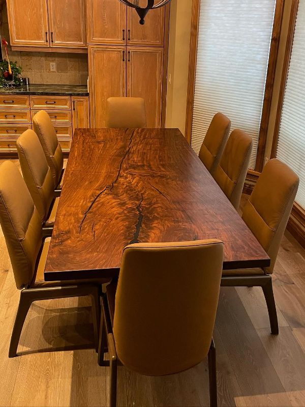 beautiful wooden dining table in UAE