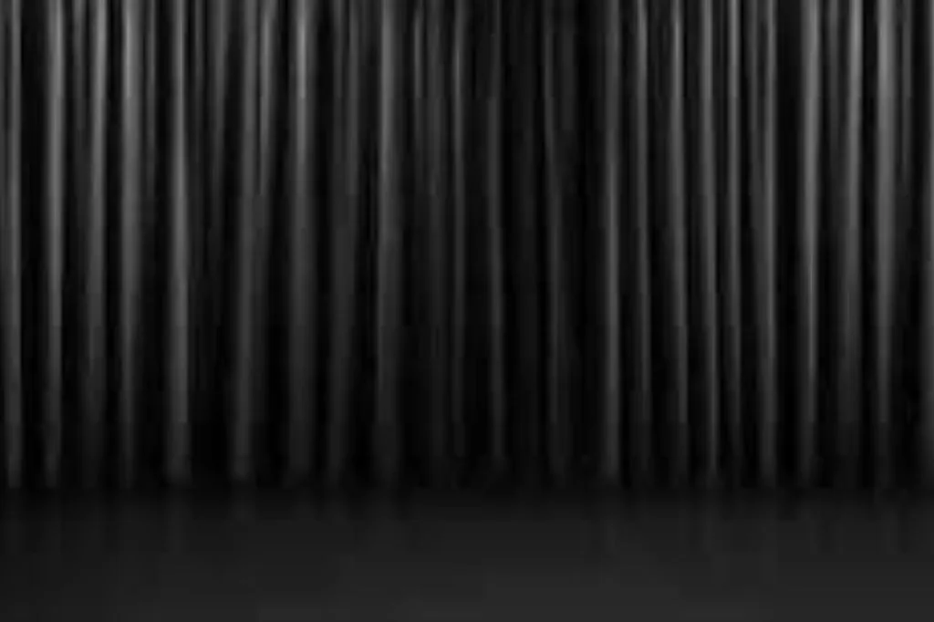 black color curtain