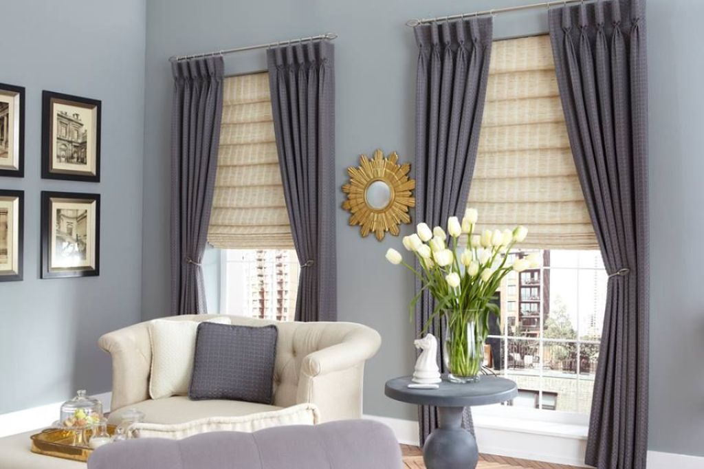 Layering Roman Shades with Curtains | Dubai Curtain