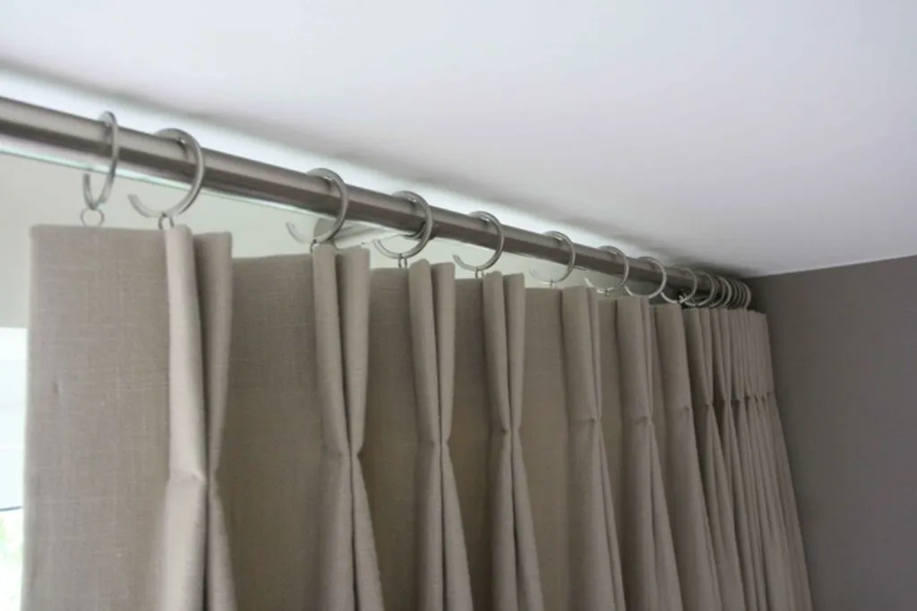 two curtains on one rod