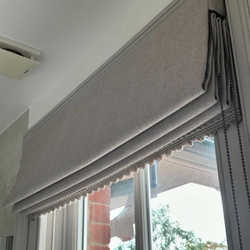 light grey roman blinds in UAE