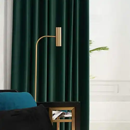 green color office curtains