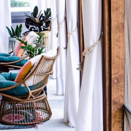 white color outdoor curtains project