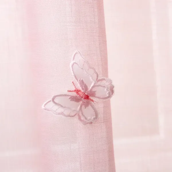 Butterfly Slot Top Single Sheer Curtain - Image 3
