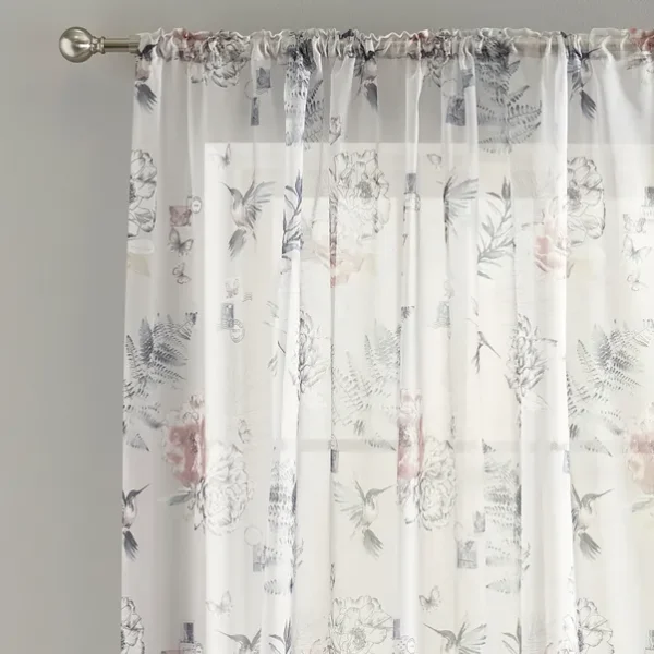 Heavenly Hummingbird Single Sheer Curtain