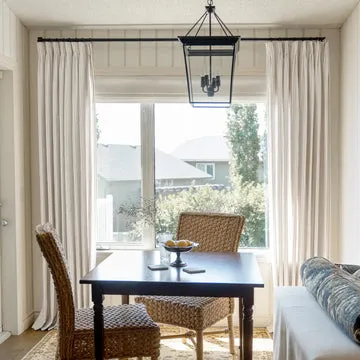 Britt Bengoechea Floral Print Linen Cotton Drapery Pleated