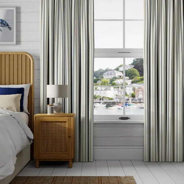 Coastal Salcombe Stripe Made to Measure Curtains