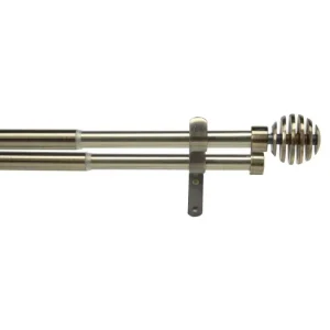 Double Steel Curtain Rod, Bronze 1.6–3 m