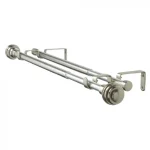 Double Steel Curtain Rod, Silver 1.2–2.1 m