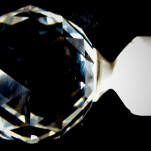 Gloss White Crystal Ball Curtain Pole Finials