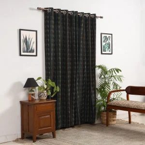 Green - Cotton Door Pochampally Ikat Curtain