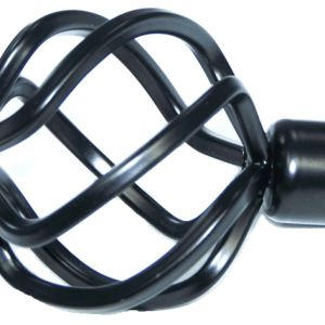Matt Black Swirl Curtain Pole Finials