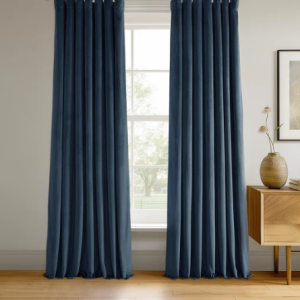 Midnight Blue Signature Velvet Blackout Curtain