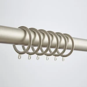 Pack of 6 Round Lined Curtain Rings
