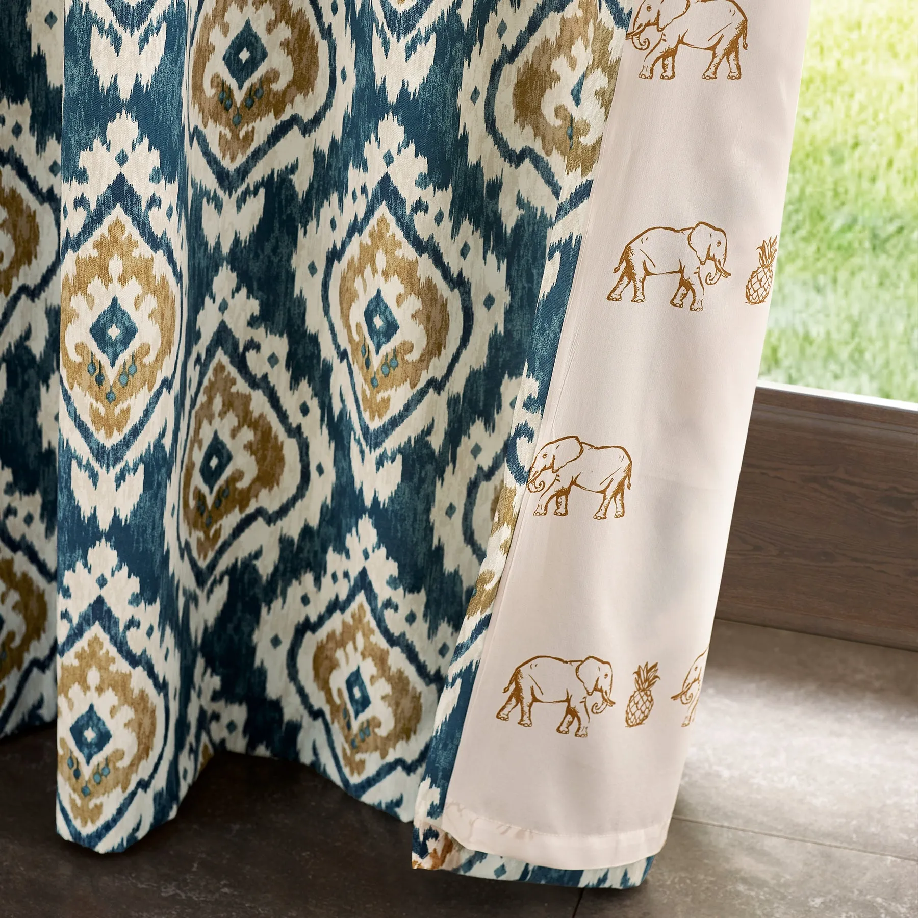 Pineapple Elephant Suri Curtains