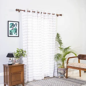 Pochampally Ikat Weave Pure Cotton Fabric Door Curtain