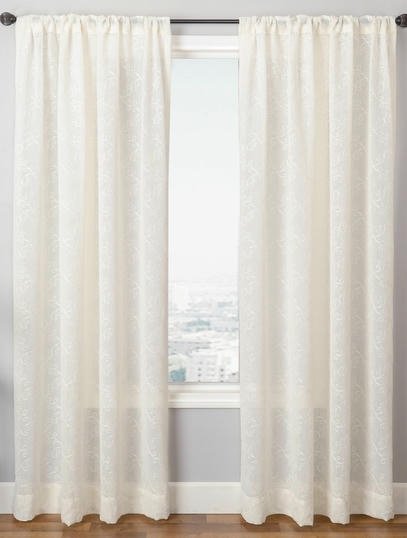 Polyester Semi-Sheer Curtain Panel