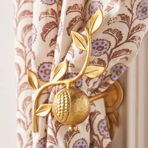 Pomegranate Solid Brass Fruit Tieback