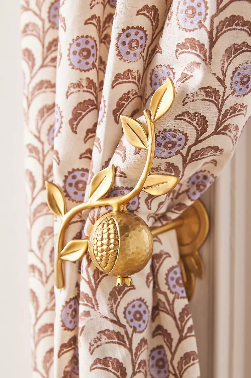 Pomegranate Solid Brass Fruit Tieback