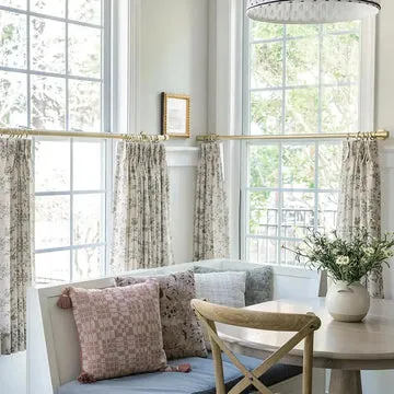 Sara Le Print Linen Pleated Cafe Curtains