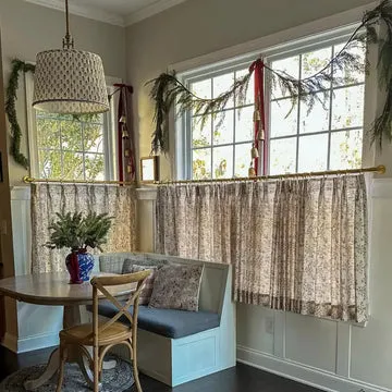 Sara Le Print Linen Pleated Cafe Curtains