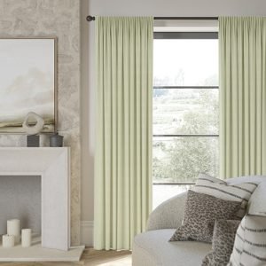 Shima Faux Silk, Apple - Made to Measure Curtains