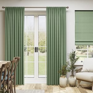 Shima Faux Silk, Fern - Made to Measure Curtains