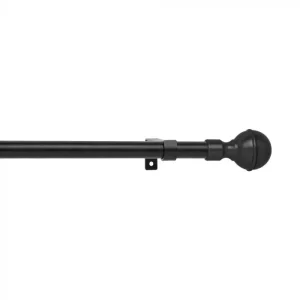 Steel Curtain Rod, Black 1.2–2.1 m