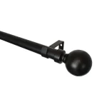 Steel Curtain Rod, Black 1.5–2.8 m