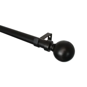 Steel Curtain Rod, Black 1.5–2.8 m