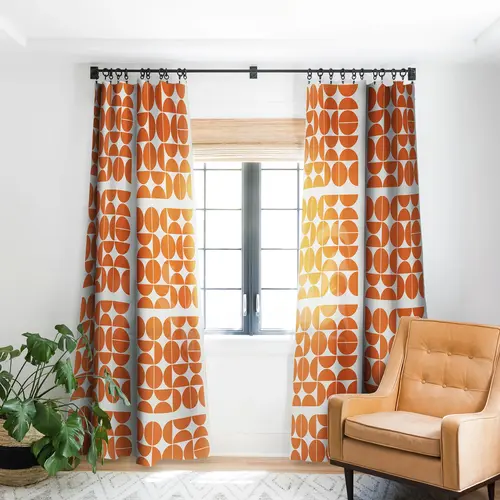 Abstract Orange Curtains