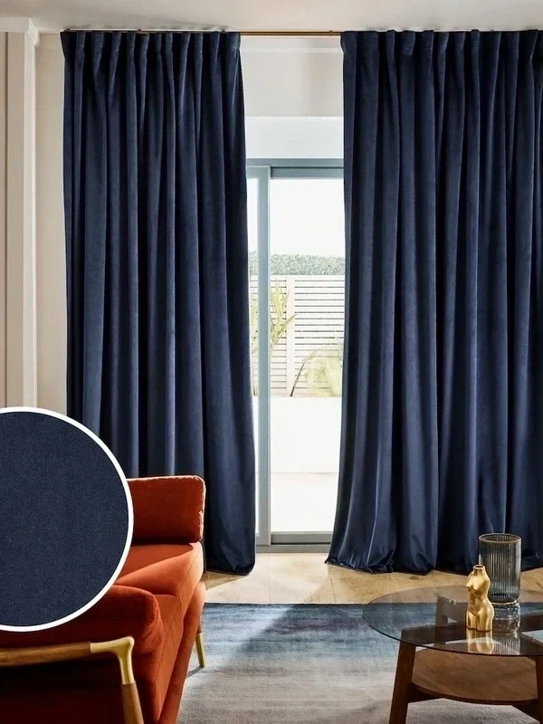 Navy Curtains