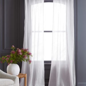 European Linen Sheer Curtain Set