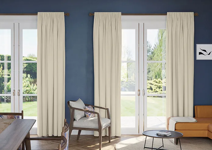 Genoa Faux Silk Cream Shimmer Curtains
