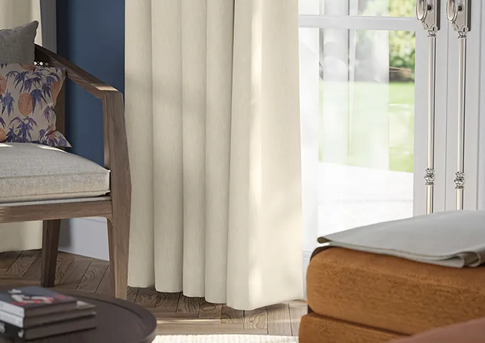 Genoa Faux Silk Cream Shimmer Curtains