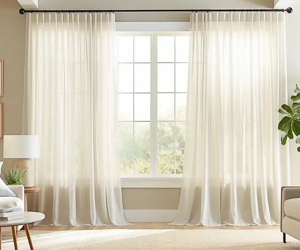 Light curtains filtering natural sunlight