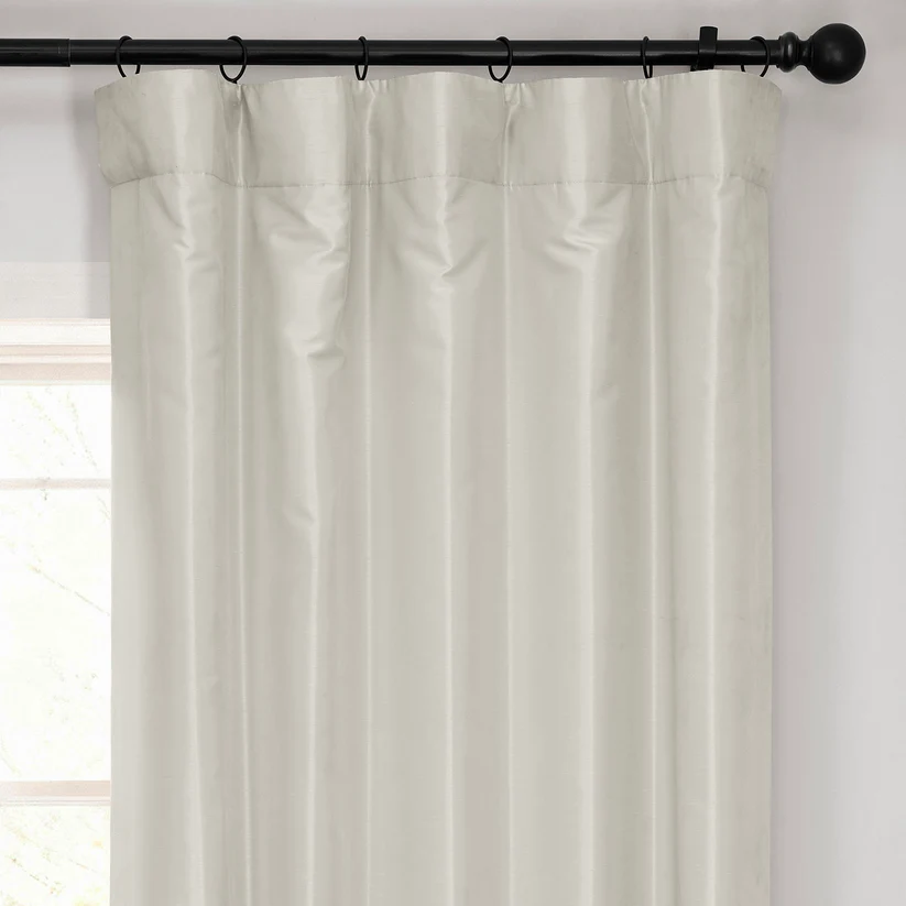 Mist Greige Silk Curtains