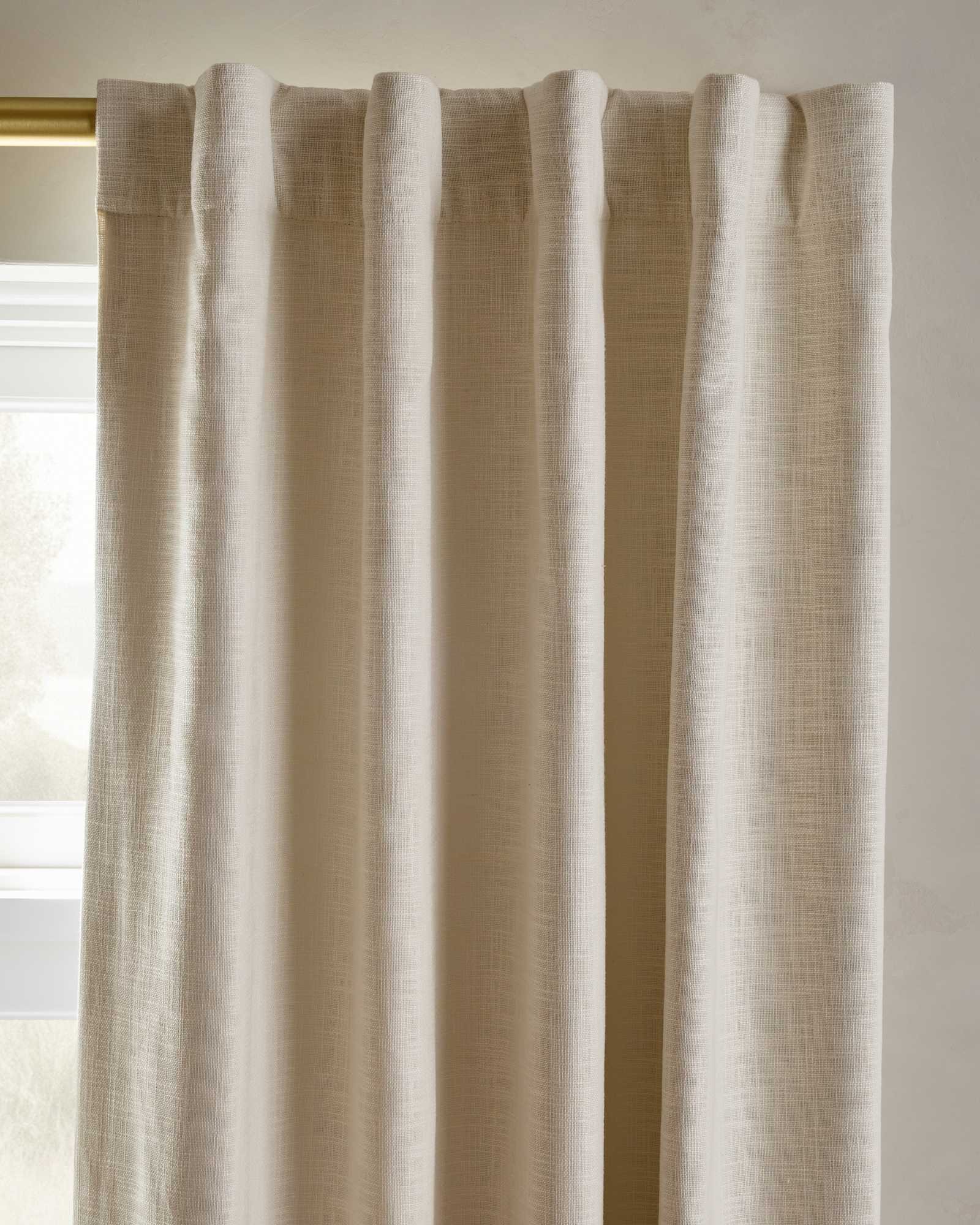 Textured Cotton Room Darkening Curtain