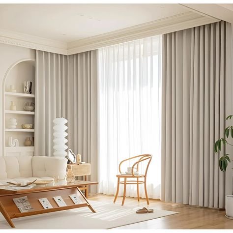 minimalist blackout curtains with sheer