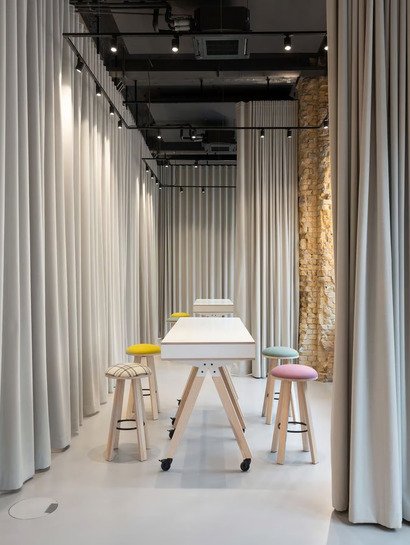 Minimalist Grey Soundproof Drapes